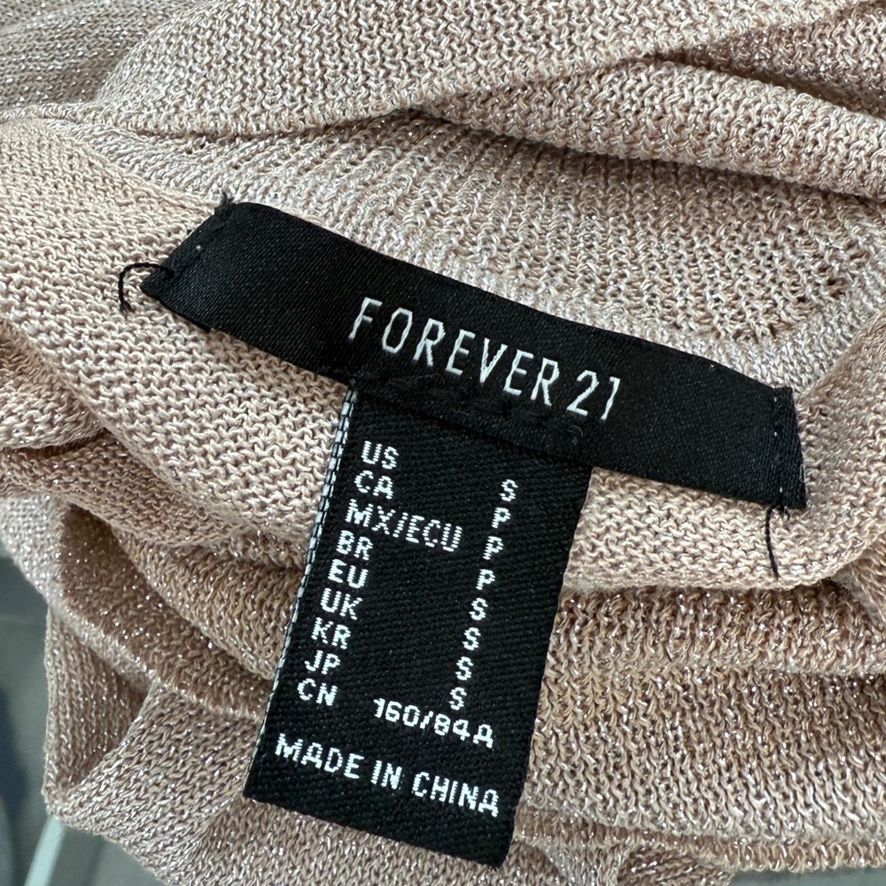 Forever 21 Sparkly Lightweight Nude Turtleneck (XS) - Picture 6 of 6